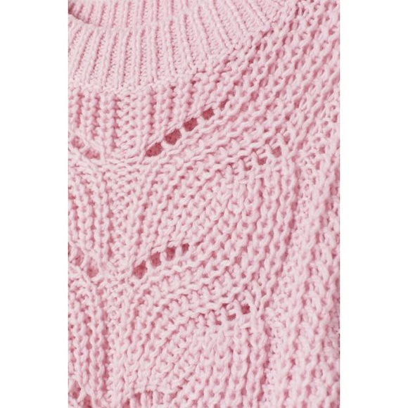 H&M Pink Mohair and Wool Cable Knit Sweater - Picture 3 of 4